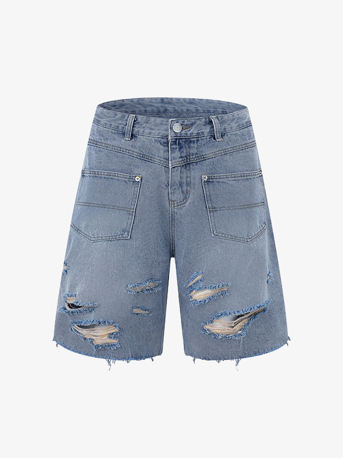 Ripped Denim Distressed Suit - 2460