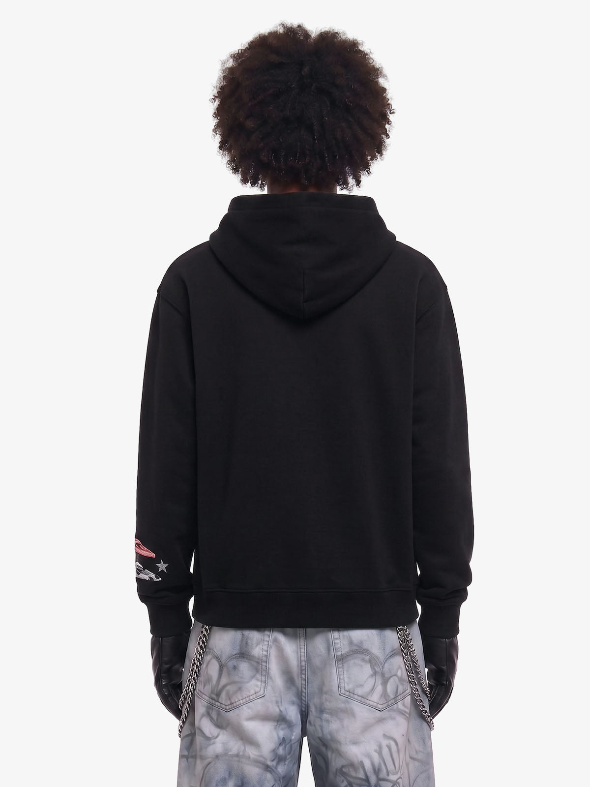Detachable Hair Clip Decoration Zip Up Hoodie
