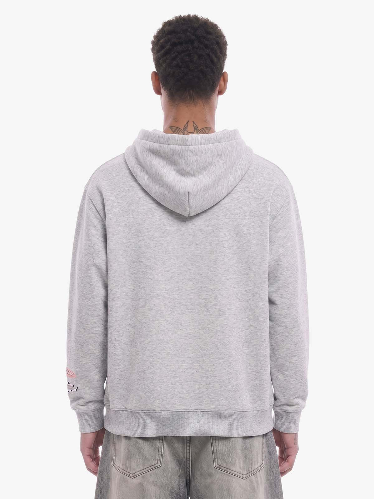 Detachable Hair Clip Decoration Zip Up Hoodie
