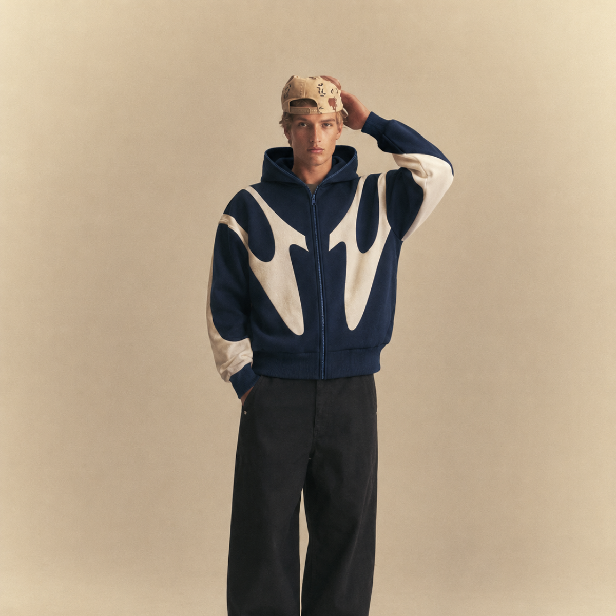 The Abstract Paneled Balaclava Hoodie