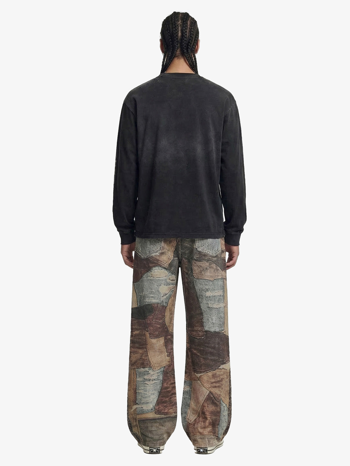 Thesupermade High Street Distressed Washed Printed Jeans - 2246