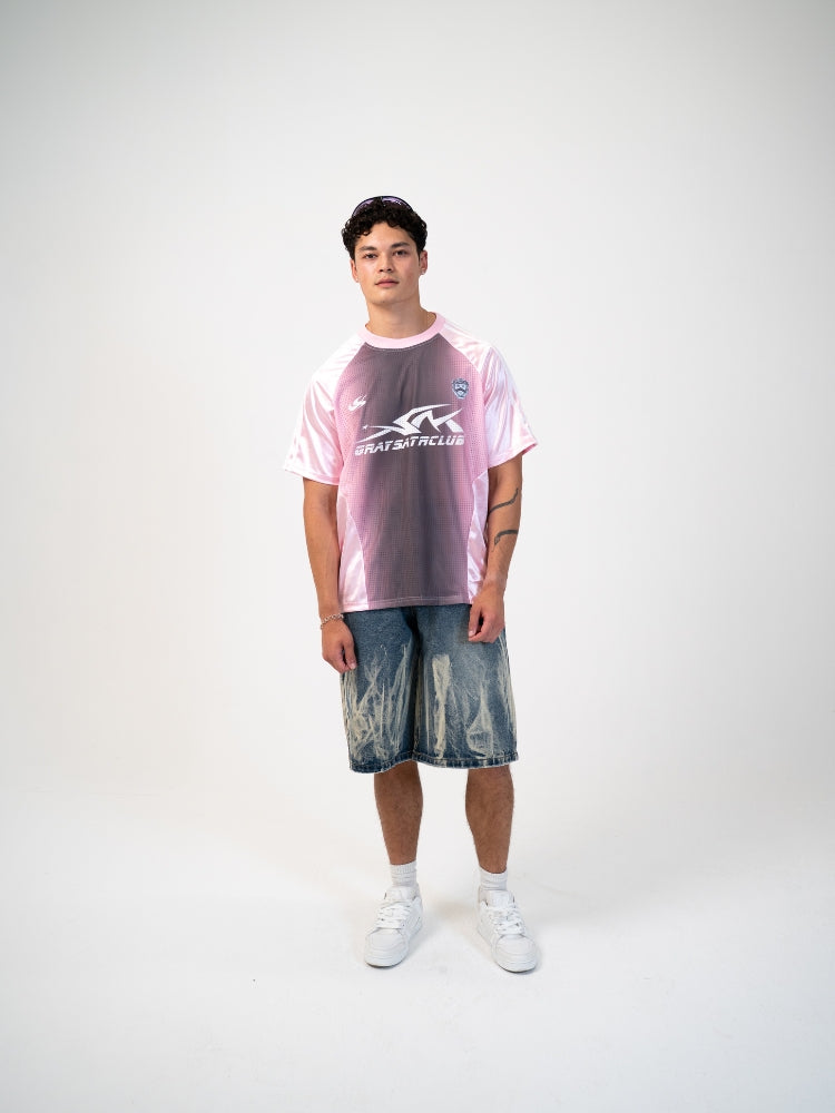 Distressed Football Mesh Tee