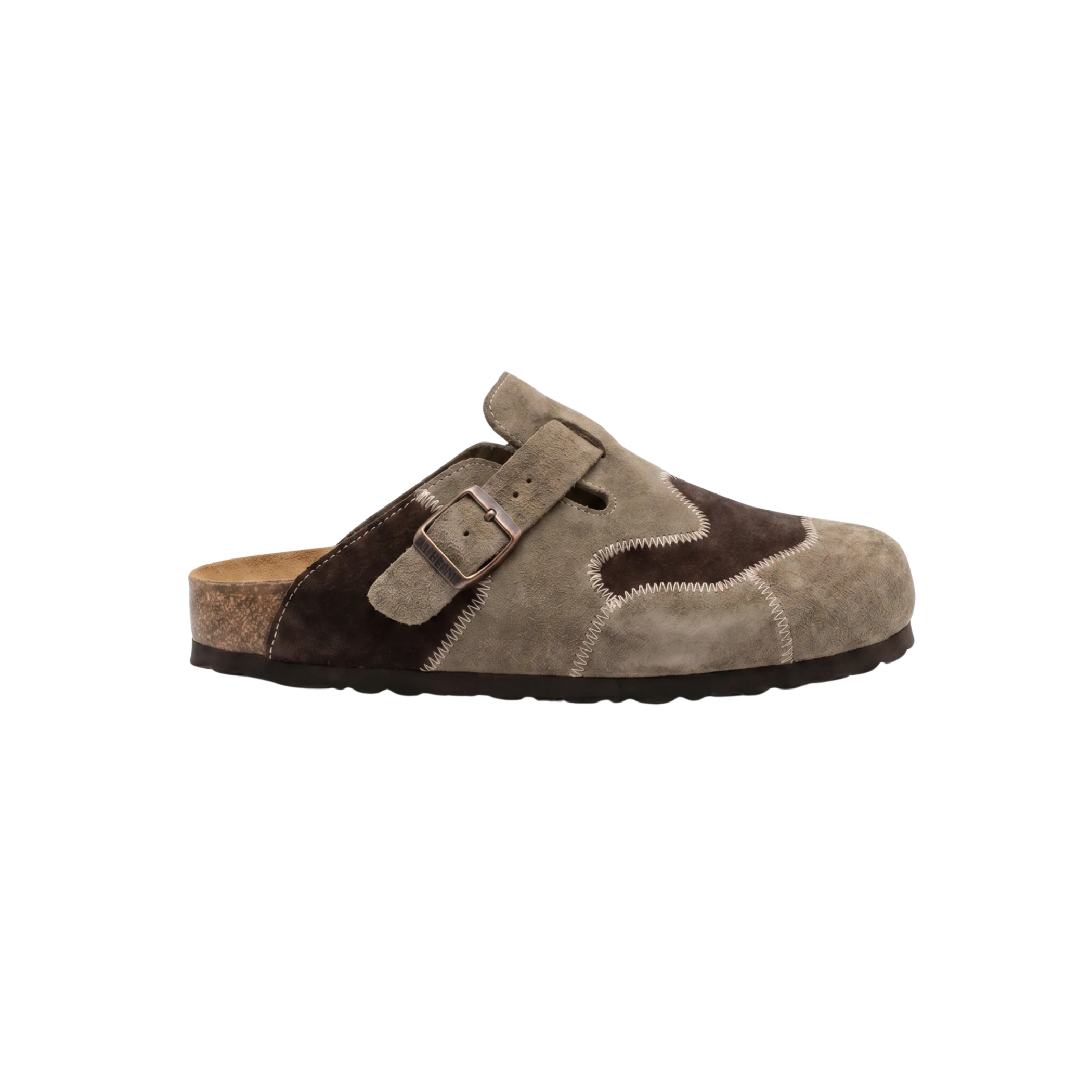 Pheuw® Rework Suede Clogs — Brown x Beige — clogs