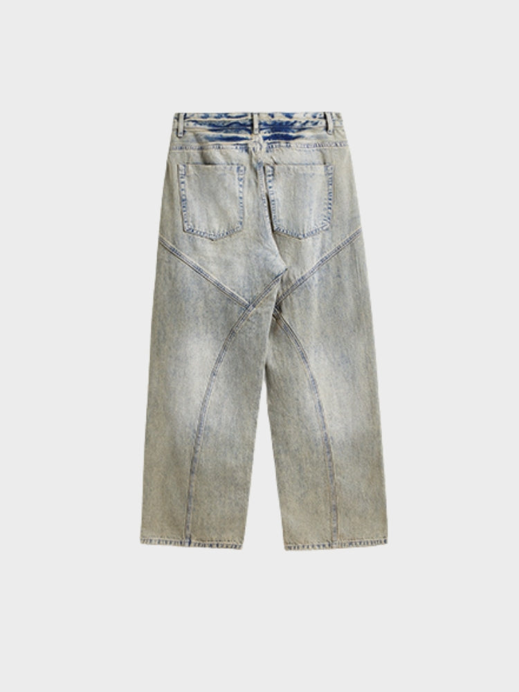Baggy Denim Jeans - Light Grey