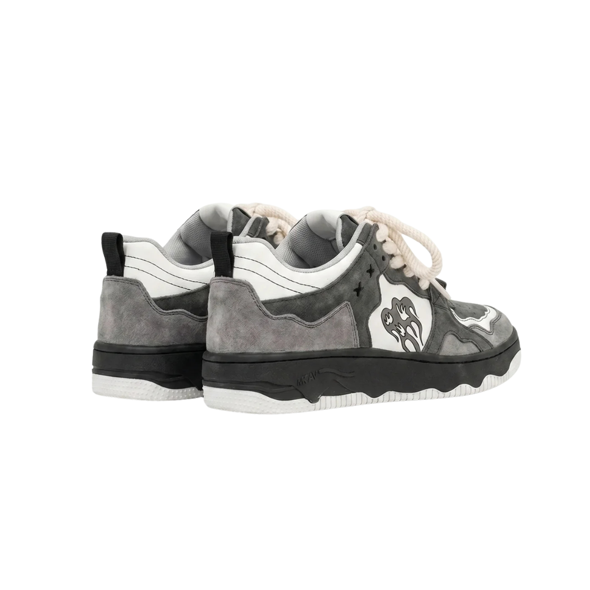 Pheuw® Dream Low-Top Sneakers — Grey — sneakers back view