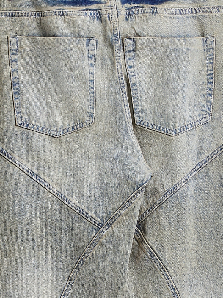 Baggy Denim Jeans - Light Grey