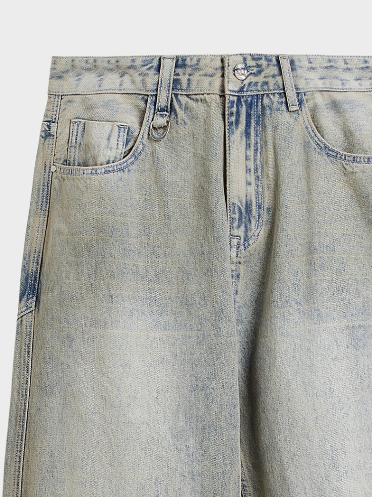 Baggy Denim Jeans - Light Grey