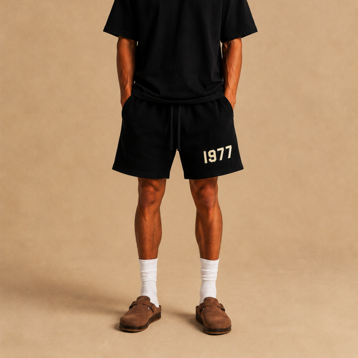 The '1977' Graphic Fleece Short