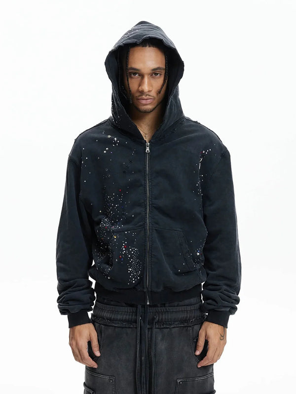 Colorful Rhinestone Hoodie