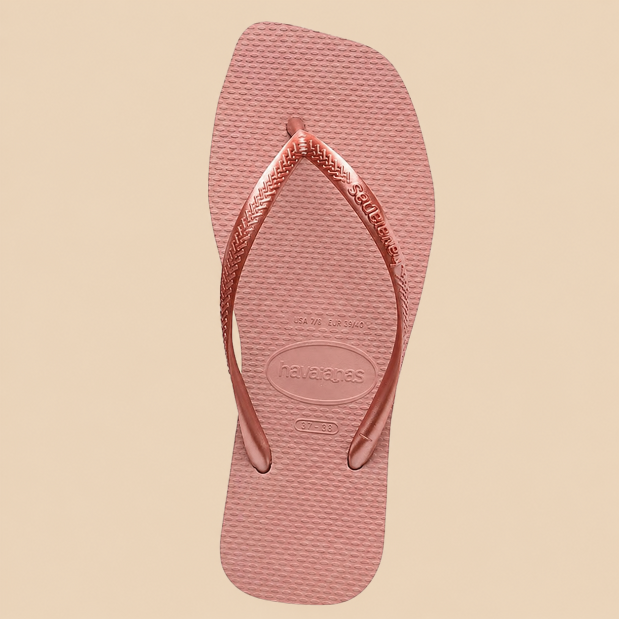 Havaianas Slim Square rose pink — top view
