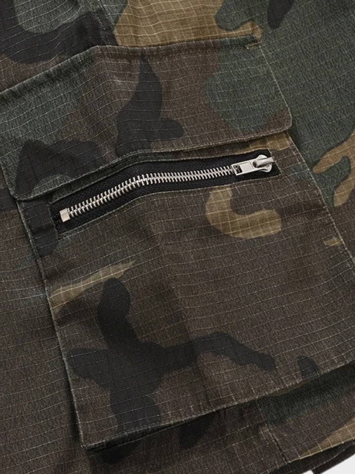 Combat Camo Cargo Shorts — lifestyle