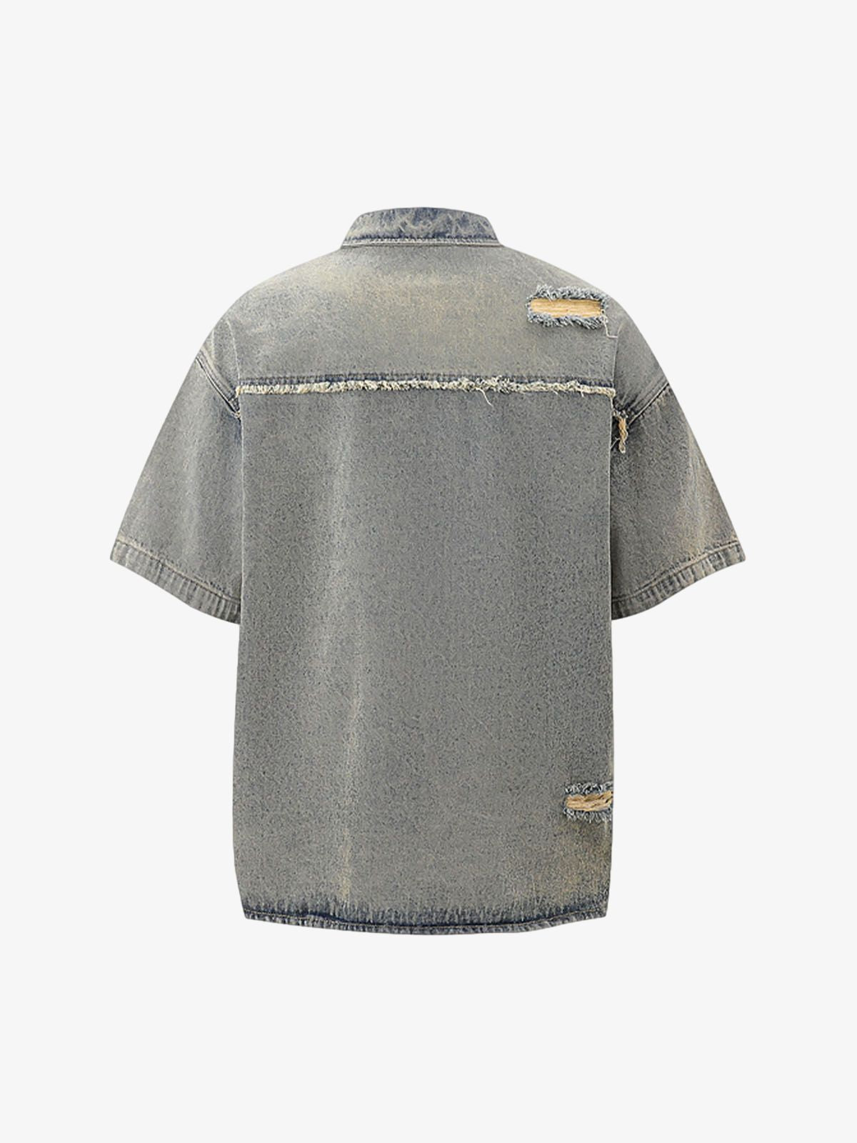 Ripped Denim Distressed Suit - 2460