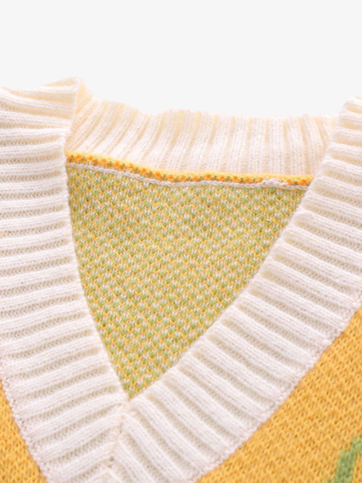 Thesupermade Graffiti Love V-neck Irregular Sweater - 1695