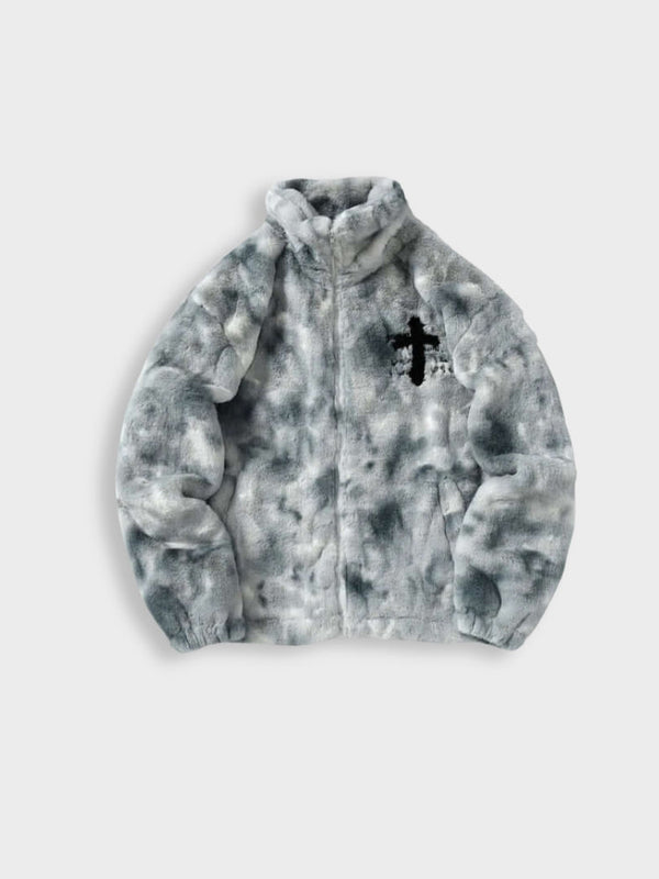 Vintage Warm Cross Fleece Jacket