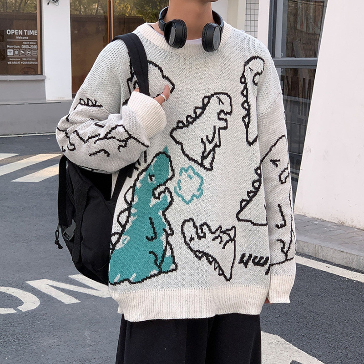 Vintage Dinosaur Knit Sweater