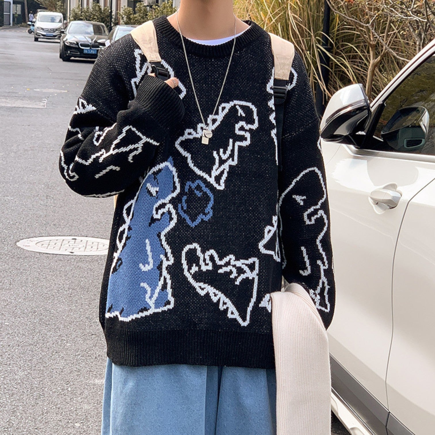Vintage Dinosaur Knit Sweater