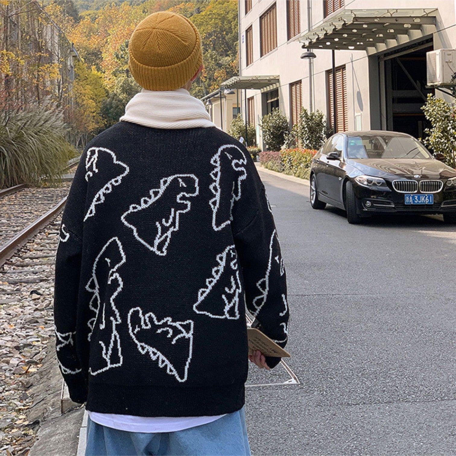 Vintage Dinosaur Knit Sweater